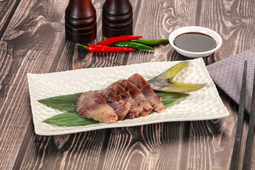 Raw yellowtail fresh fish sashimi