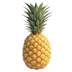 Fototapeta premium Realistic 3D Render of Whole Pineapple Isolated on White Background