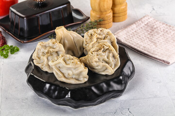 Georgian stuffed meat dumplings Khinkali