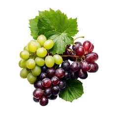 Obraz premium Grapes with leaf png 