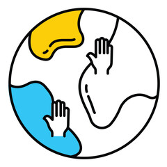 Eco Friendly Hands Holding Earth Vector Illustration Nature Icon Design