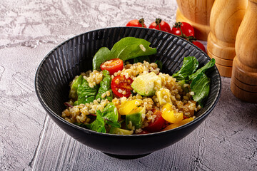 Bilgur tabuleh salad with vegetables