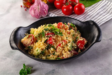 Cous cous with vegetables tabulle