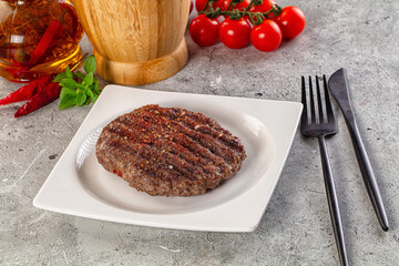 Hot Grilled beef burger cutlet