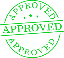 Approved stamp seal icon.approved rubber stamp icon isolated on white background. approved stamp circle graphic guarantee seal certification document approval stamp icon vector.