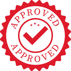 Approved stamp seal icon.approved rubber stamp icon isolated on white background. approved stamp circle graphic guarantee seal certification document approval stamp icon vector.