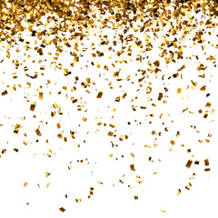 Obraz premium Golden Confetti Falling: Festive Celebration Background