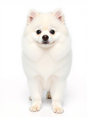 Obraz premium a cream white Pomeranian puppy dog