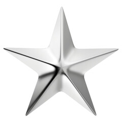 Obraz premium High-resolution digital art of a traditional five-point star icon. This polished metallic graphic is a timeless design element for awards, logos, or celebrations.