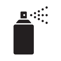 Spray silhouette black and white vector icon