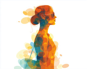 woman, silhouette, beauty, hair, flower, fashion, people, head, lady, nature, summer, drawing, orange, person, body, illustration, art, face, design, love, profile, symbol, cartoon, style, winter, 