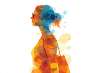 woman, silhouette, beauty, hair, flower, fashion, people, head, lady, nature, summer, drawing, orange, person, body, illustration, art, face, design, love, profile, symbol, cartoon, style, winter, 