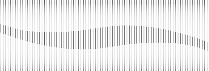 Abstract art geometric background with vertical lines. Optical illusion with waves and transition.EPS10