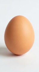 Brown egg isolated on white background for food and nutrition concepts