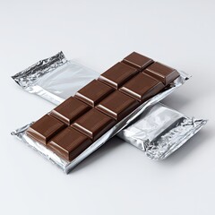 Two foil-wrapped chocolate bars
