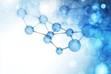 Artistic Molecules Connected by Lines in Spherical Form Creating a Digital Science Background Design