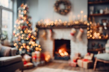 Festive Out-of-Focus Christmas: A Cozy Glow