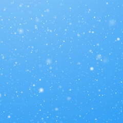falling snow on blue background Vector PNG. Winter snowfall texture, white snowflakes overlay for Christmas, New Year, seasonal design, and holiday decorations. Abstract winter PNG