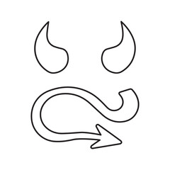Devil demon line icon