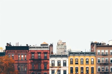 Obraz premium Colorful urban buildings skyline view