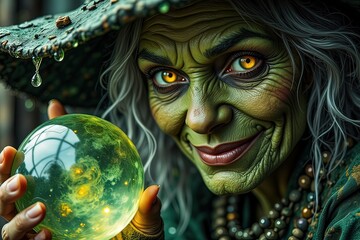 Ai cattiva strega che guarda nella sfera di cristallo 04