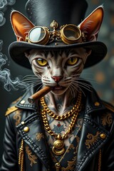 Ai gatto steampunk 03