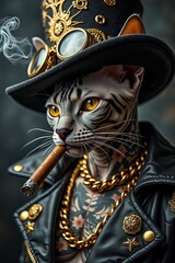 Ai gatto steampunk 02