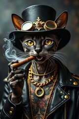 Ai gatto steampunk 01