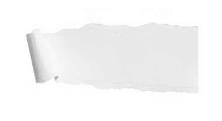White sticker isolated on transparent background
