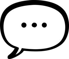 Obraz premium black and white speech bubble