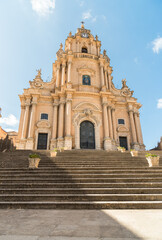 Cathedral of San Giorgio, mother church in the historic center of Ragusa, Eastern Sicily