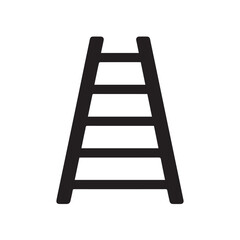 Ladder silhouette black and white vector icon