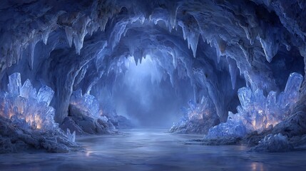 Enchanted Ice Cave: A Crystal Kingdom