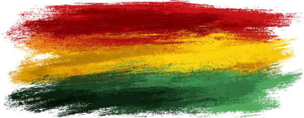 Red yellow green grunge paint brush stroke symbol of pride