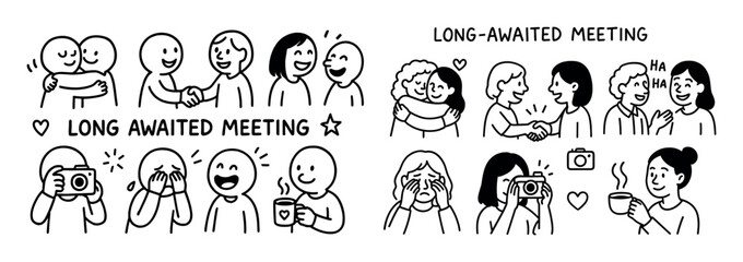 Obraz premium Reunion Celebration Sketch