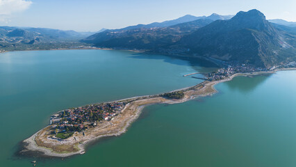 A piece of land formed within a tectonic lake. (Eğridir Gölü, Burdur). 
