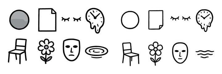 Doodle Symbols of Indifference
