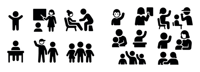 Naklejka premium Hand Motor Skills Icons
