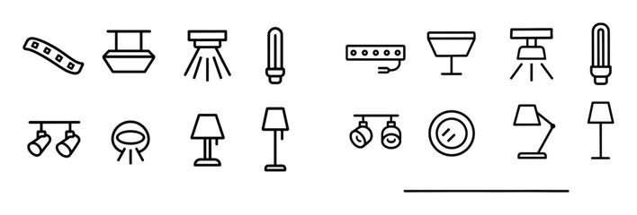 Minimalist Lighting Icons