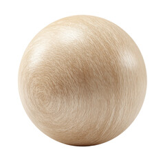 Spherical wooden texture with isolated transparent backdrop, circular grain pattern and clean