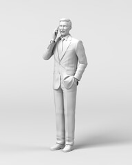 携帯電話で話すビジネスマン