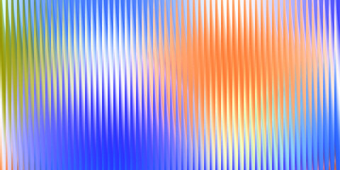 Blue Orange and Green Vertical Ribbed Abstract Background