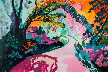 Peaceful painting drawing art.