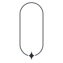 Elegant geometric frame with subtle sparkle, perfect for modern branding and luxury design projects.