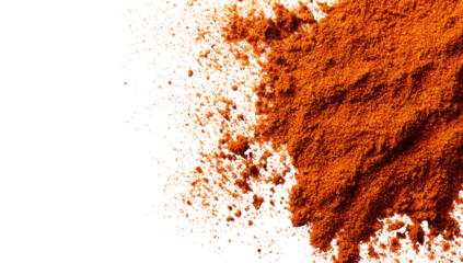 Close-up of orange spice powder, with specks of color