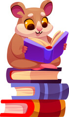 Hamster Reading Book