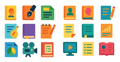Colorful Literature Icons