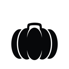 Black pumpkin briefcase icon vector
