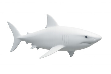 Obraz premium White shark swimming against a transparent background, ideal for easy integration into any project