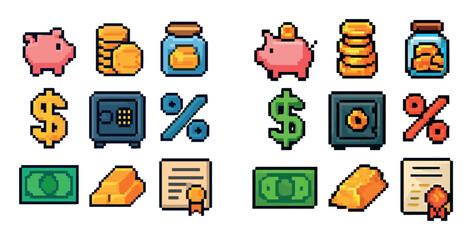 Pixel Finance Icons